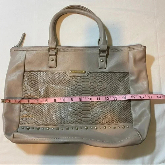Nine West taupe faux animal skin tote bag - Picture 4 of 8